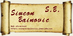 Simeon Bainović vizit kartica
